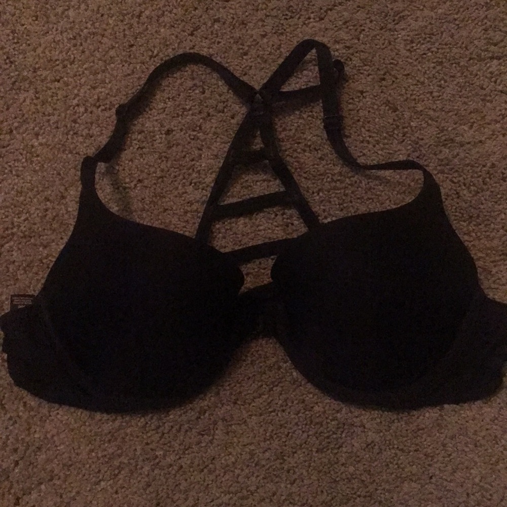 Victoria’s Secret black lined demi buste double